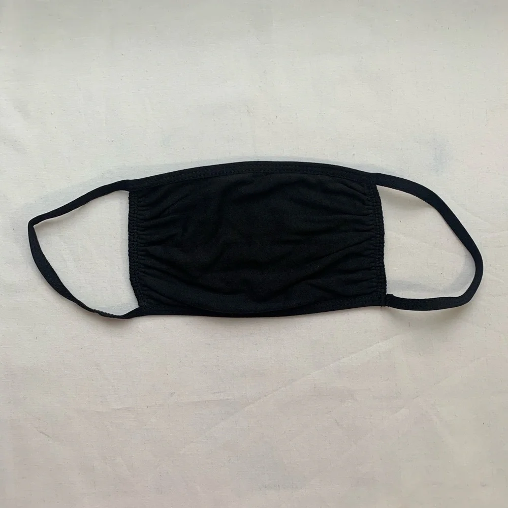 New 3 Pack Black Cotton 3 Ply Reusable Face Masks